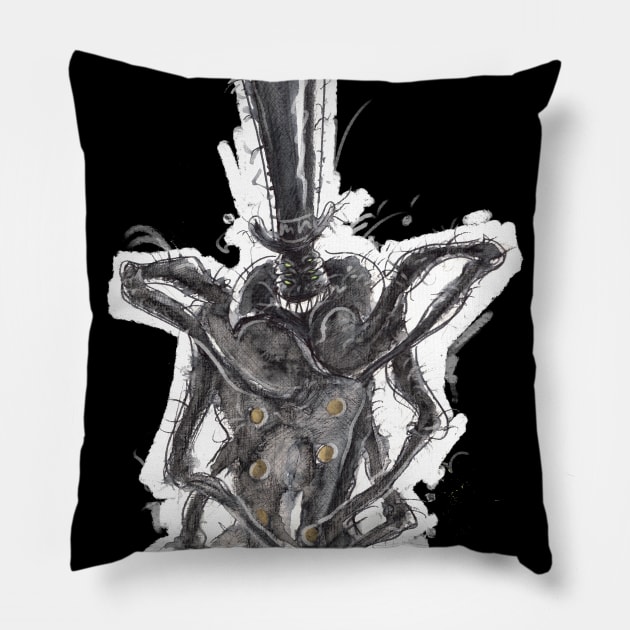 Black Man, Schwarzer Mann Pillow by hirnstrich