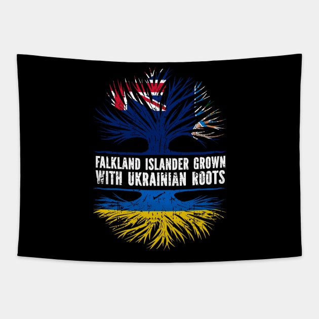 Falkland Islander Grown with Ukrainian Roots Flag Tapestry by silvercoin