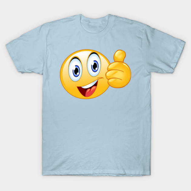 Happy Smiley Face Emoji With A Thumbs Up Smiley Face T Shirt Teepublic De