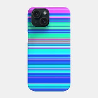 Thin Horizontal Pink and Blue Stripes Phone Case