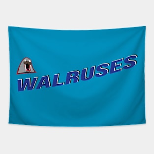 Fighting Walruses Alt Logo - Retro Tapestry