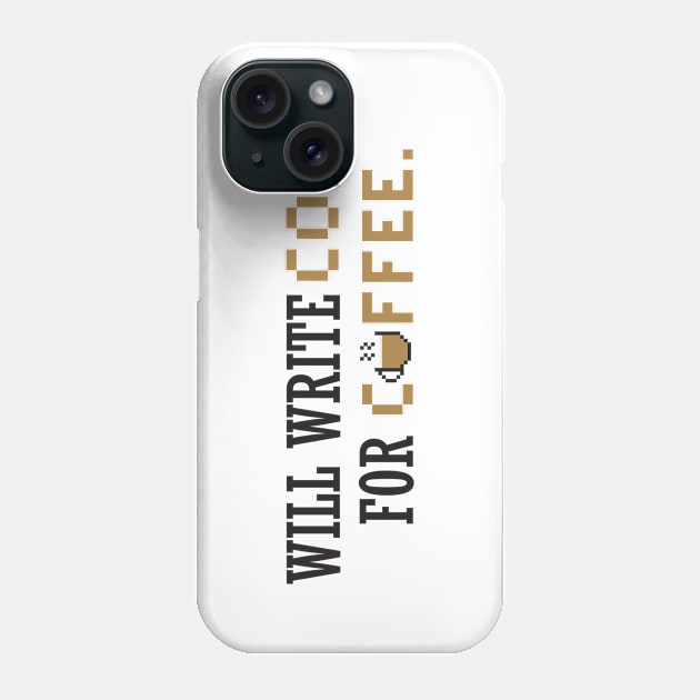 write code for coffee Phone Case by nektarinchen