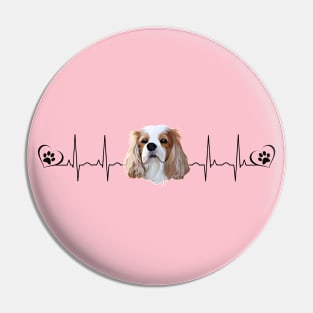 My Heart Beats for my Blenheim Cavalier King Charles Spaniel Pin