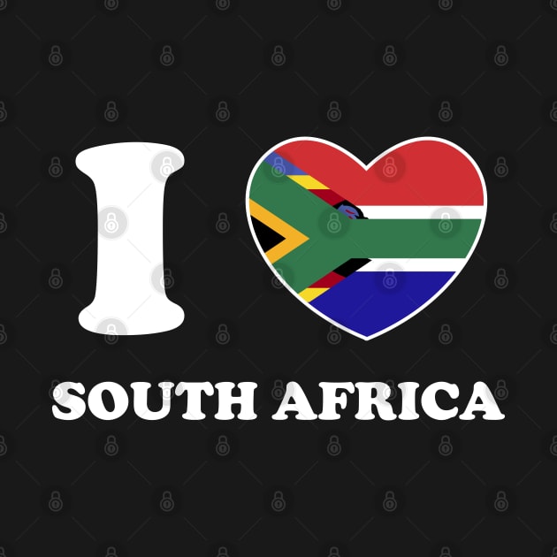 I Love South Africa Heart Flag Women Men Kids Souvenir by BramCrye