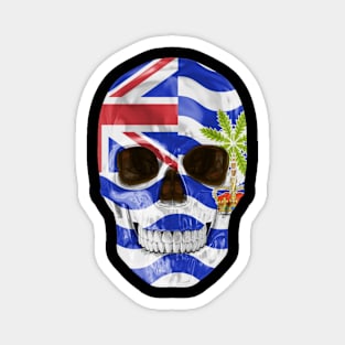 British Indian Ocean Territory Flag Skull - Gift for Biot With Roots From British Indian Ocean Territory Magnet