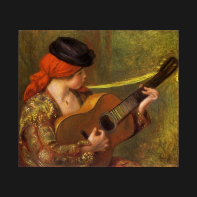 Young Spanish Woman with a Guitar by Pierre Renoir by MasterpieceCafe