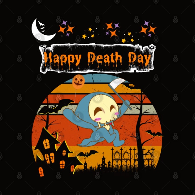 Cute Grim Reaper Happy Death Day Halloween by Shopkreativco