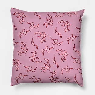 Pink Flame Aesthetic Pillow