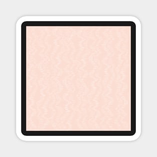 Blush and white zig zag organic path Magnet