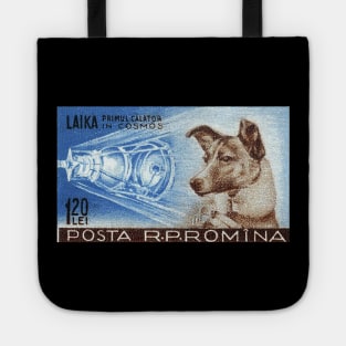 Laika Space Dog Soviet Russia USSR Vintage Tote