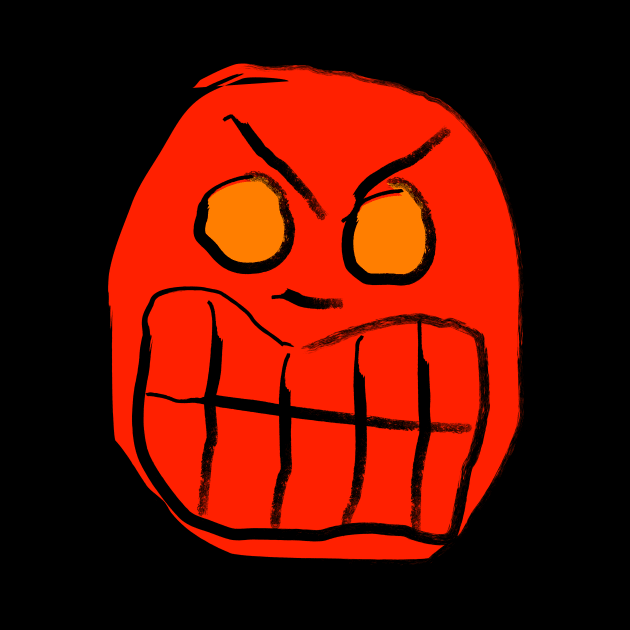 red angry face by pauloneill-art