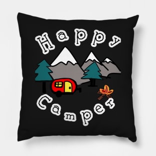 Happy Camper / cute draw Pillow