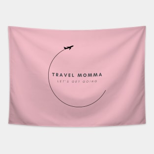 Travel Momma centered logo Tapestry