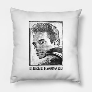 Merle Haggard  / Faded Vintage Look Pillow