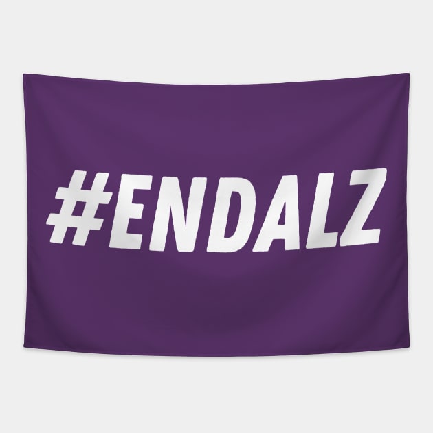 End Alz Alzheimers Awareness Purple Dementia Mom Dad Grandpa Tapestry by Davidsmith