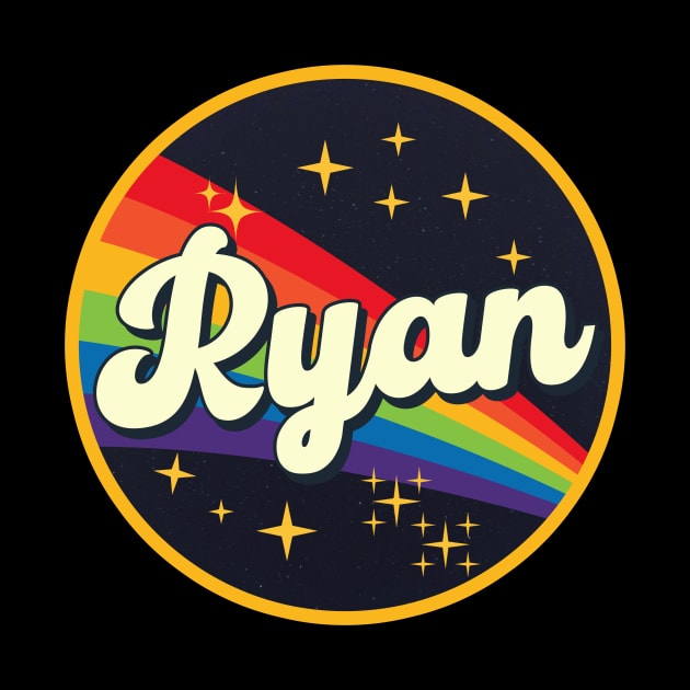 Ryan // Rainbow In Space Vintage Style by LMW Art