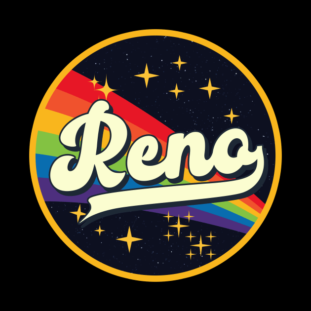 Reno // Rainbow In Space Vintage Style by LMW Art