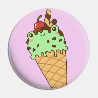 Mint & Choco Frog Ice Cream Pin