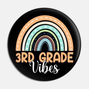 Rainbow Third Grade Vibes 3rd Grade Teacher Back To School Pin