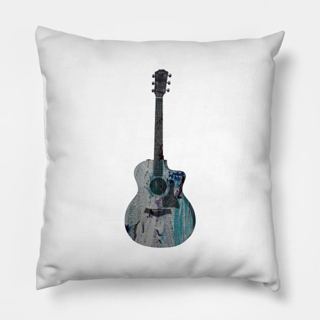 Colour Acoustic Guitar Pillow by diystore