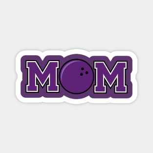 Bowling Mom Purple Magnet