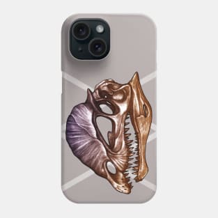 Colored Dilophosaurus Skull Phone Case