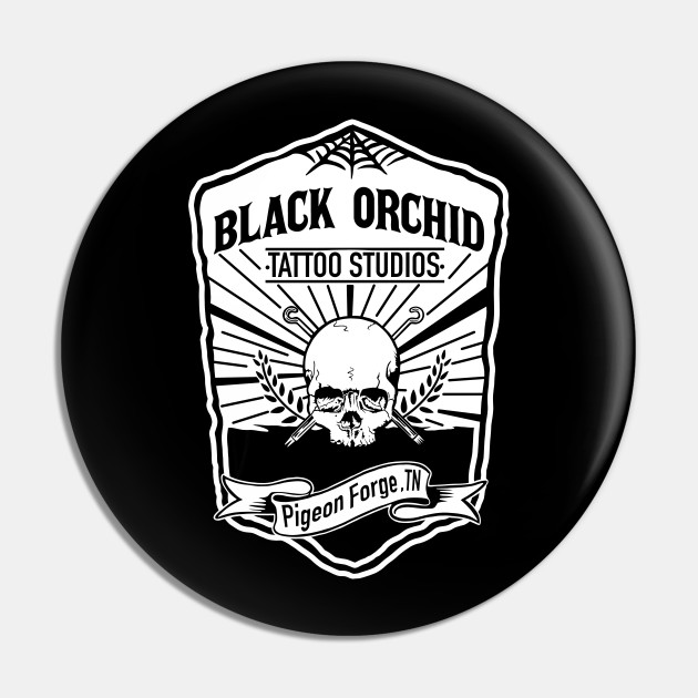 Black orchid tattoo skull - Tattoo - Pin