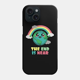 The End Is Near. Earth And Rainbow Phone Case