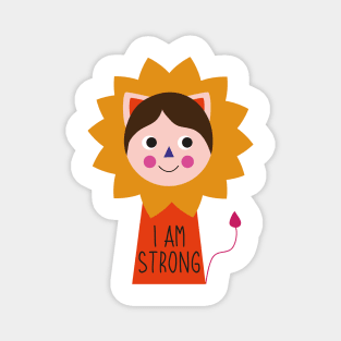 I am strong affirmative words positive encouraging for kids Magnet