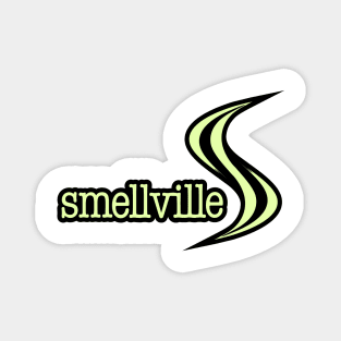 Smellville Logo Light Green with Black Outline Magnet