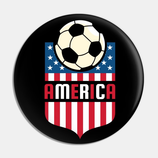 America Soccer Pin by footballomatic