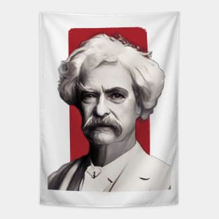 American Writer Mark Twain illustration Tapestry