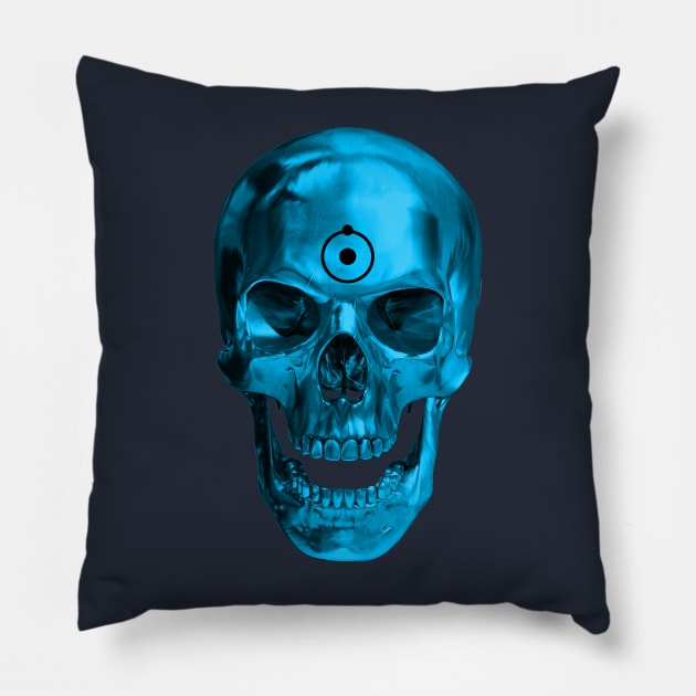DR. MANHATTAN - Skull Pillow by ROBZILLA