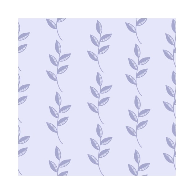 Leaves string repeat pattern in lavender by HariniArts