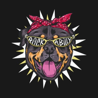 Rockabilly Rottweiler Dog T-Shirt