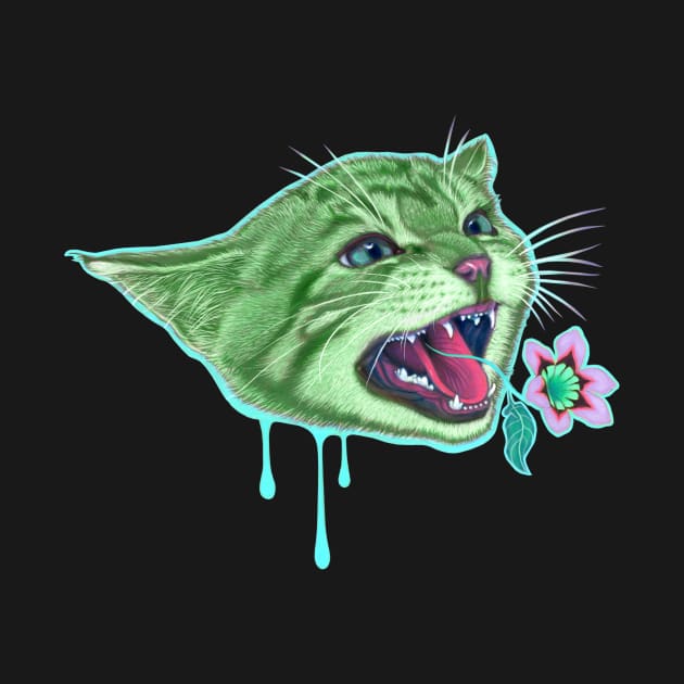 Here Kitty Kitty in Green by Caia Koopman