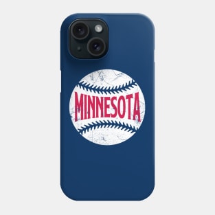 Minnesota Retro Baseball - Navy Phone Case