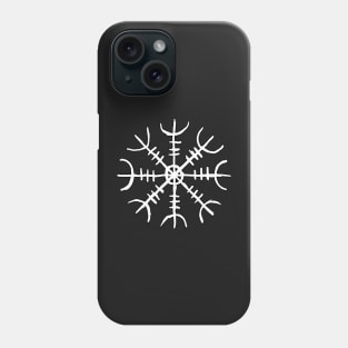 Helm of Awe (Ægishjálmur) white Phone Case