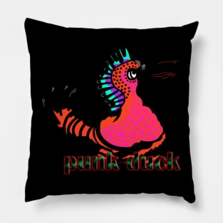 skater punk duck Pillow