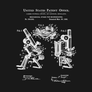 Microscope Patent White T-Shirt
