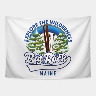 Big Rock Maine ski travel logo Tapestry