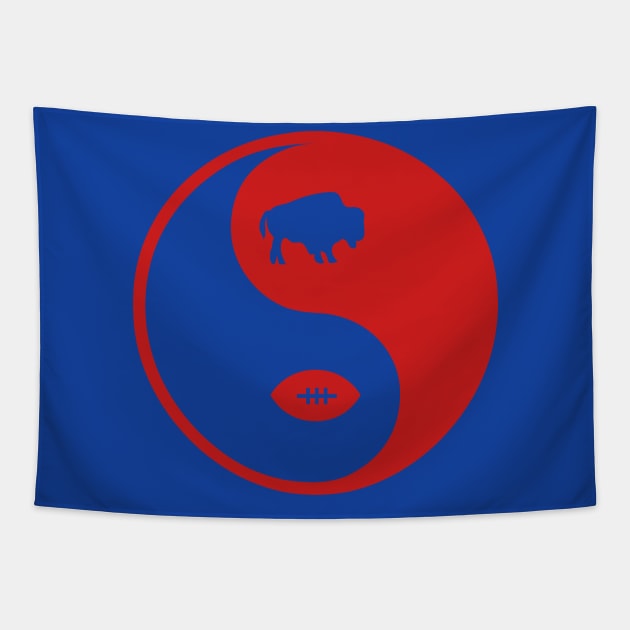 Ying Yang Buffalo NY New York Football Tapestry by PodDesignShop