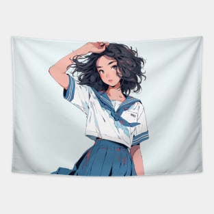 Schoolgirl Anime Tapestry