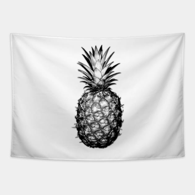 Black & White Pineapples Tapestry by CumulusFactory