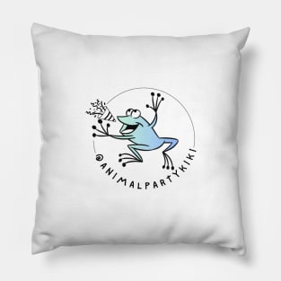 Animal Party Kiki - Blue Pillow