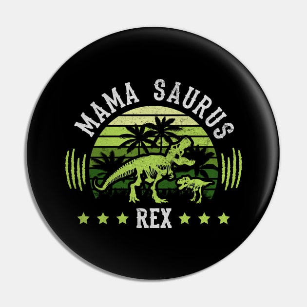 Mama Saurus Rex Dinosaur Saurian Pin by Print-Dinner