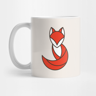Fox Design Mugs Teepublic Uk Fox shaped mug with a bushy tail for a handle.