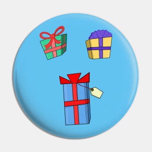 Colorful Gift Boxes Pin