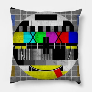 Smiley TV Test Card Pillow