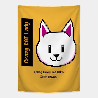 Crazy Cat Lady Gamer Tapestry